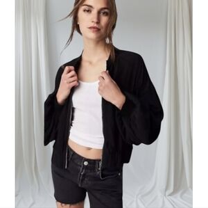 Ashley By 26 Internatioal Outerwear Women's Black Bomber Jacket